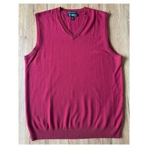 Pronto Uomo Extra Fine Merino Wool Sweater Vest Size Large